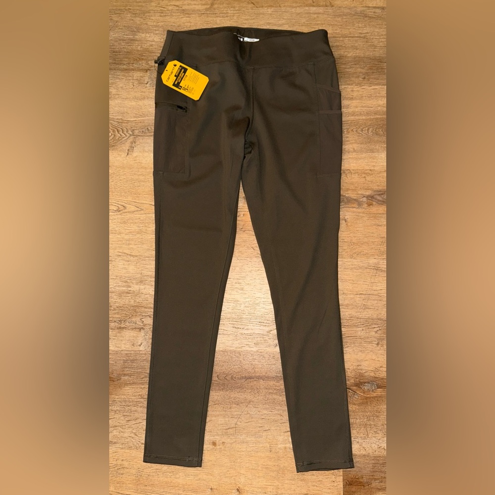 NWT CARHARTT FORCE FITTED Lightweight Brown Utility Legging pants. Size Large. - Picture 2 of 9